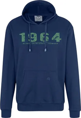 Produktbild von Übergrößen Kapuzen-Sweatshirt AHORN SPORTS Vintage Number grün Alpine Blue 4XL