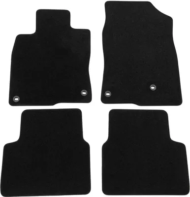 Image de Tapis De Sol De Qualité Supérieure Noir Pour Honda Civic Depuis 2017 5 Portes 4pcs, Ajustement Précis, Base Antidérapante, avec Attaches