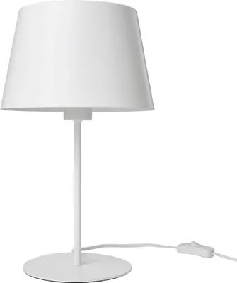 Produktbild von Northpoint LED Design Metall Tischleuchte warmweiß Schnurschalter mit E27 LED Leuchtmittel Matt weiß