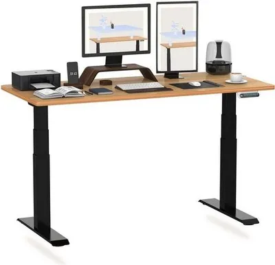 Produktbild von FLEXISPOT Höhenverstellbarer Schreibtisch 160x80cm 2 Motoren, 160 kg Tragkraft Anti-Kollisionsschutz, 25 mm einteilige Tischplatte, 4 Memory-Steuerung