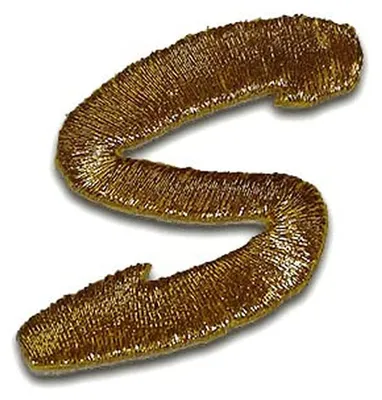 Produktbild von Buchstabe S 3x3.1cm: Alphabet Buchstaben Einzeln Auswählbar - Aufnäher, Bügelbild, Aufbügler, Applikationen, Patches, Flicken, Zum Aufbügeln