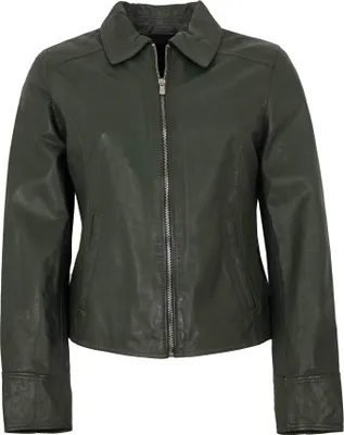 Produktbild von Jilani - Damen Lederjacke Lammnappa grün : 38