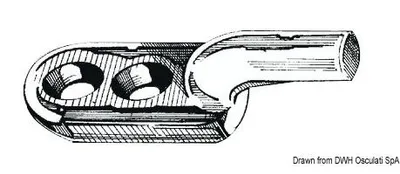 Obrázok produktu pre Mosadzný háčik, pochrómovaný 43x13x14 mm , 1 kus