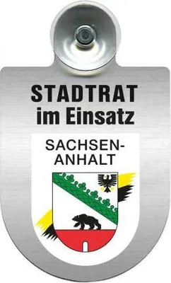 Produktbild von Einsatzschild Windschutzscheibe incl. Saugnapf - Stadtrat im Einsatz - 309394 - incl. Regionen nach Wahl Color - Region Sachsen-Anhalt