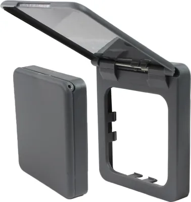Produktbild von C-Line Presto Inprojal CBE Abdeckrahmen mit Klappdeckel für Steckdose Wohnmobil Wohnwagen Boot anthrazit