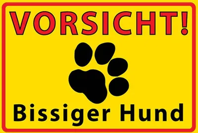 Produktbild von vianmo Holzschild 20x30 cm Vorsicht bissiger Hund