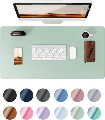 Image de Sous-mains cuir Tapis de souris XXL vert menthe 80x40cm