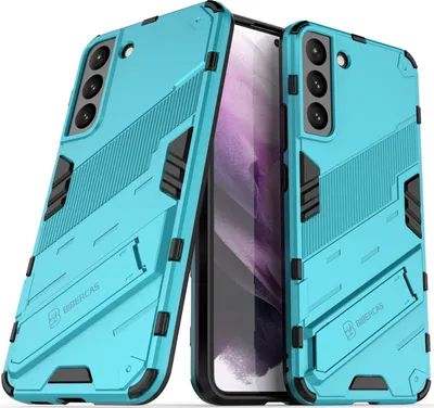Produktbild von Armor Hülle für Samsung Galaxy S22+ 5G, Hybrid PC TPU Bumper Stoßfestes Schutzhülle mit Standfunktion Blau