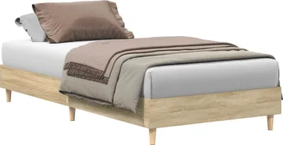 Produktbild von vidaXL Bettgestell ohne Matratze Sonoma-Eiche 90x190 cm Holzwerkstoff