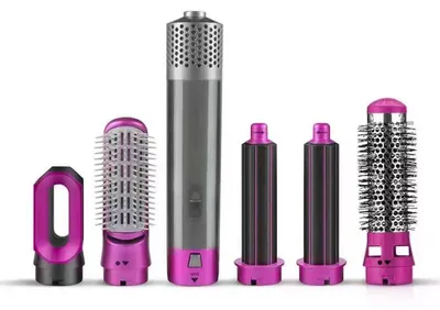 Produktbild von Rosberg R51100W, 5 in 1, 1000 W, 5 Zubehörteile, Aufhängeschlaufe, Lila, Haarstyling-Set