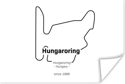 Produktbild von MuchoWow® Poster Formel 1 - Ungarn - Rennstrecke 60x40 cm - Schlafzimmerdekoration