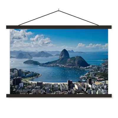 Produktbild von MuchoWow® Textilposter Brasilien - Rio de Janeiro - Meer 150x100 cm mit schwarzem Rahmen - Schlafzimmer