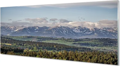 Produktbild von Glasbilder 125x50 Wandkunst Berge
