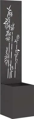 Zdjęcie produktu dla Donica Ogrodowa Z Dekoracyjną Płytą Czarny 32 X 140 Cm Lumarko!