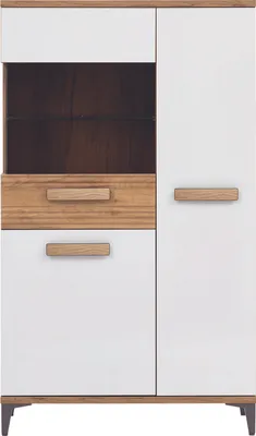 Produktbild von Furniture24 Vitrine Snobi SB6 Vitrinenschrank Schrank Wohznimmerschrank 3 Türiger