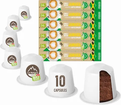 Obrázek produktu pro Kávové kapsle, La Natura Lifestyle Organic, Jamaica Single Origin, 60 kapslí kompatibilní s Nespresso , 100% Arabica , 306g