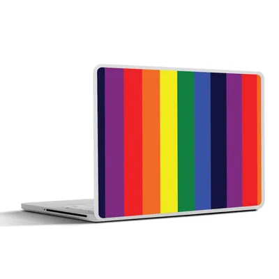 Produktbild von MuchoWow® Laptop Aufkleber Sticker Cover Regenbogen - Muster - Stolz 36.5x27.5 cm - Laptop-Sticker