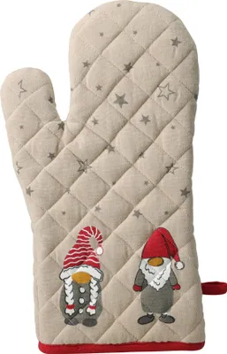 Zdjęcie produktu dla Bawełniana rękawica do pieczenia z motywm skrzata, 31×18 cm