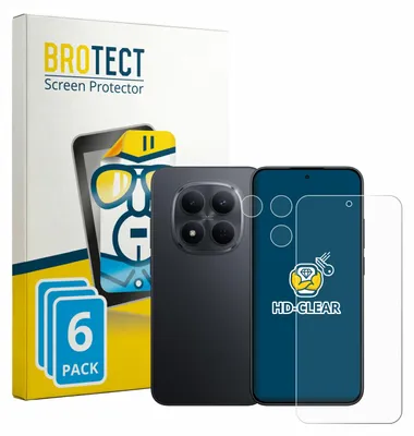 Produktbild von 6x Für Xiaomi Redmi Note 15 Pro 5G (Display+Kamera) Schutzfolie BROTECT Displayschutz Display Schutz Folie Klar Transparent