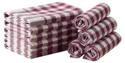 Zdjęcie produktu dla Ściereczka kuchenna CORIVA 50x70 czerwona, zestaw 10 sztuk