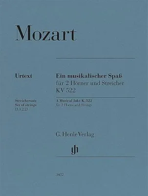 Obrázok produktu pre Wolfgang Amadeus Mozart - Ein musikalischer Spaß KV 522 für 2 Hörner in F und Streicher