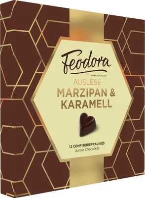 Feodora Auslese Marzipan und Karamell Pralinenmischung 12 Stück 125g
