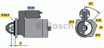 Produktbild von BOSCH 0 986 019 311 Starter Anlasser 0,9kW für VW POLO (6N2) 12V