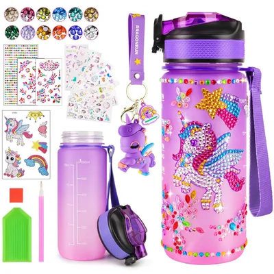 Image de Kit de bricolage pour créer une gourde personnalisée, idéal pour les filles de 4 à 10 ans