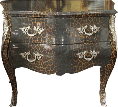 Image de Casa Padrino Commode baroque gris léopard 105 cm - Meubles d'armoire