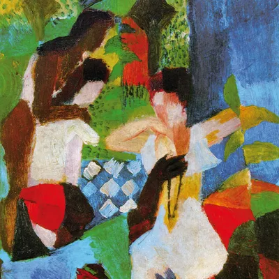Produktbild von August Macke Kunstdruck Bild - Türkischer Schmuckhändler, 1914 (40 x 40 cm)