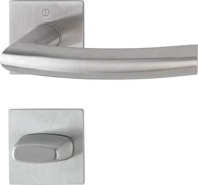 Produktbild von Hoppe Türbeschlag Trondheim | Türgriff auf Rosette WC | 35 - 45, Edelstahl