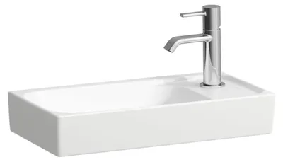 Productafbeelding van LAUFEN MEDA wastafel, 46 x 23,5 cm, zonder kraangat en overloop, wastafel links
