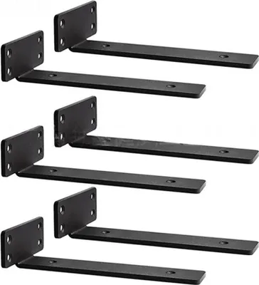 Produktbild von INF Schwerlast Unsichtbare Regalträger (6er Set) - Stahl Schweberegal 6 Zoll