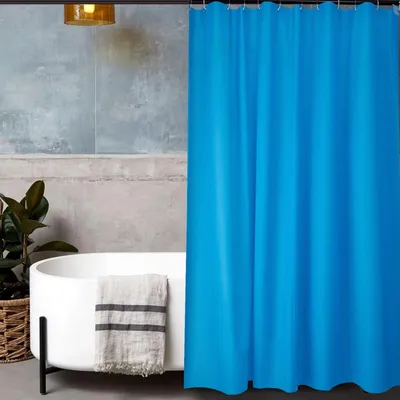 Produktbild von LIONMOOD Duschvorhang - Badewannen Vorhang inkl. Haken - PEVA - 180x200cm - Farbe-Blau