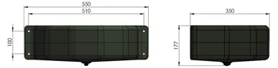 Produktbild von Kerbl Futtertrog Kunststoff Grün 55x35x17,7cm 25L Rinder Kälber Wandmontage