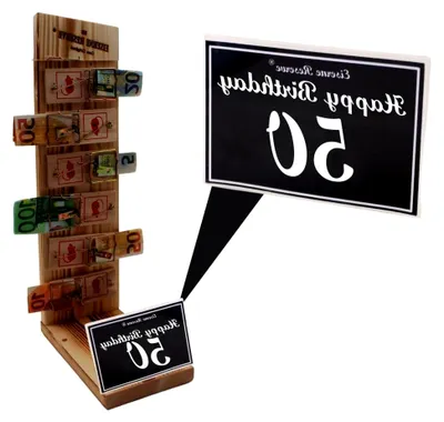 Produktbild von Originelle Geldgeschenke zum 50. Geburtstag Geschenkideen für Männer und Frauen - Mausefalle Text s/w Happy Birthday 50 Geburtstag