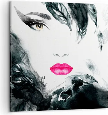 Produktbild von Bild auf Leinwand - Leinwandbild - Frau Abstraktion - 50x50cm - Wand Bild - Wanddeko - Wandbilder - Leinwanddruck - Bilder - Kunstdruck - Wanddekoration - Leinwand bilder - Wandkunst - AC50x50-3663