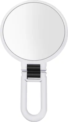 Produktbild von Vergrößerungs-Make-up-Spiegel mit faltbarem Griff, tragbar, 1 x 15-fach, stilvoll, kompakt, vielseitiger Make-up-Spiegel