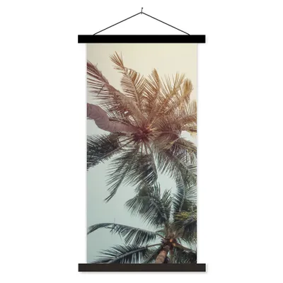 Produktbild von MuchoWow® Textilposter Palme - Sommer - Tropisch 60x120 cm mit schwarzem Rahmen - Magnete