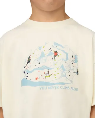 Produktbild von Mammut Base T-Shirt Climbing Kids - T-Shirt aus 100 % ökologischer Baumwolle, Farbe:white, Größe:104