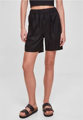 Produktbild von Damen Shorts Urban Classics, Leinen-Mix, schwarz - Größe S