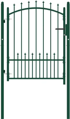 Zdjęcie produktu dla Brama ogrodzeniowa EMMEN z kolcami stalowa 104x109,5 cm zielona