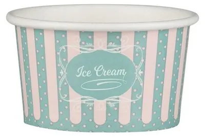 Produktbild von 100x Eisbecher aus Papier Patisserie ICE CREAM Motiv 145 ml 5oz