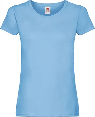 Produktbild von Fruit of the Loom 61-420-0 | Damen Original T Lady-Fit / Belcoro® Garn - Farbe: Sky Blue - Größe: L