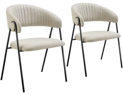 Produktbild von tectake® Armlehnstuhl Bedano Webstoff, gepolstert 60 x 58 x 85 cm