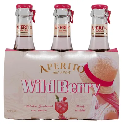 Produktbild von Aperito Wild Berry Cocktail (3 x 0,2L)