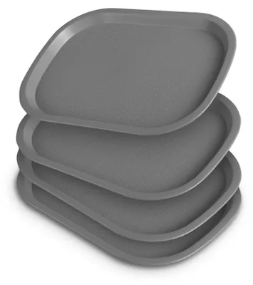 Productafbeelding van Kunststof tabletten - 37,7 cm x 27,7 cm, grijs, set van 4