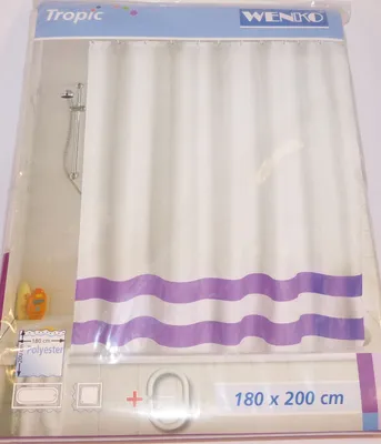Produktbild von Wenko Duschvorhang Tropic lila 180 x 200 Bad Dusche Vorhang 19247100