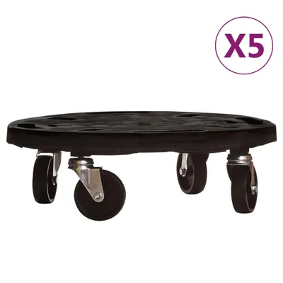 Obrázek produktu pro vidaXL Válec na rostliny 5 ks o průměru 40 cm černý 275 kg