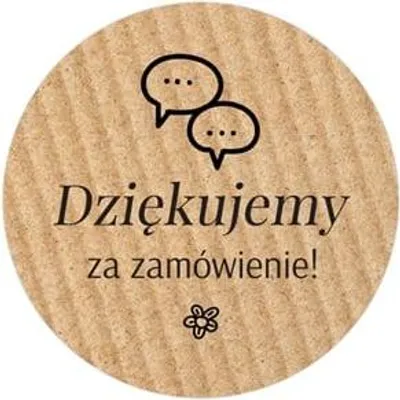 Obrázek produktu pro Kraftové samolepky s kruhem Děkujeme za vaši objednávku